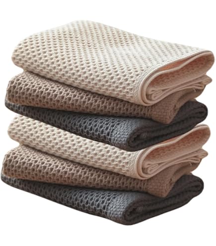 Amazon｜Encasa XO ふきん コットン 30x30 cm 吸水性と速乾性に